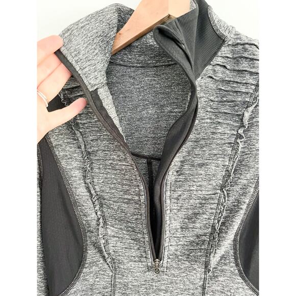 Lululemon | Run Your Heart Out Pullover Jacket | Heathered Black | Sz 6 - Picture 4 of 10